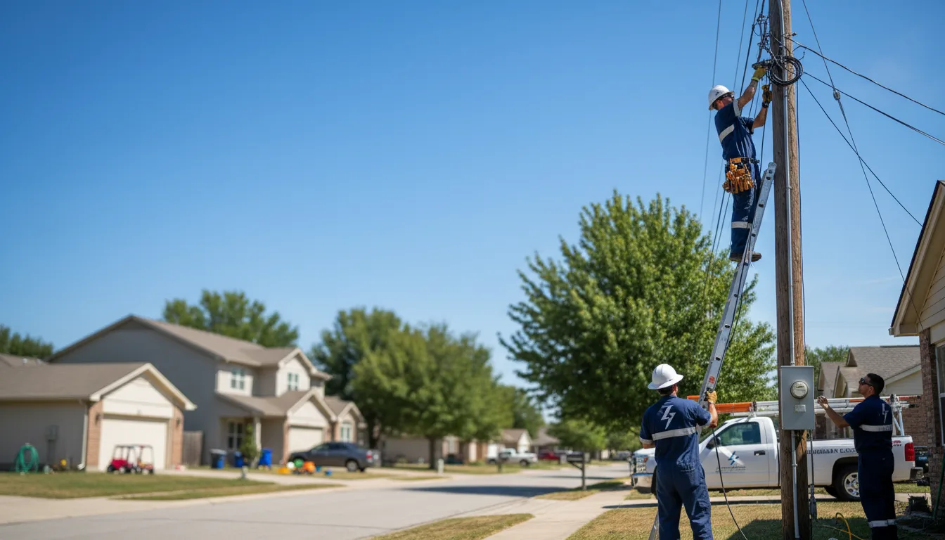 Residential electrician providing installation services in Lakeville, OH